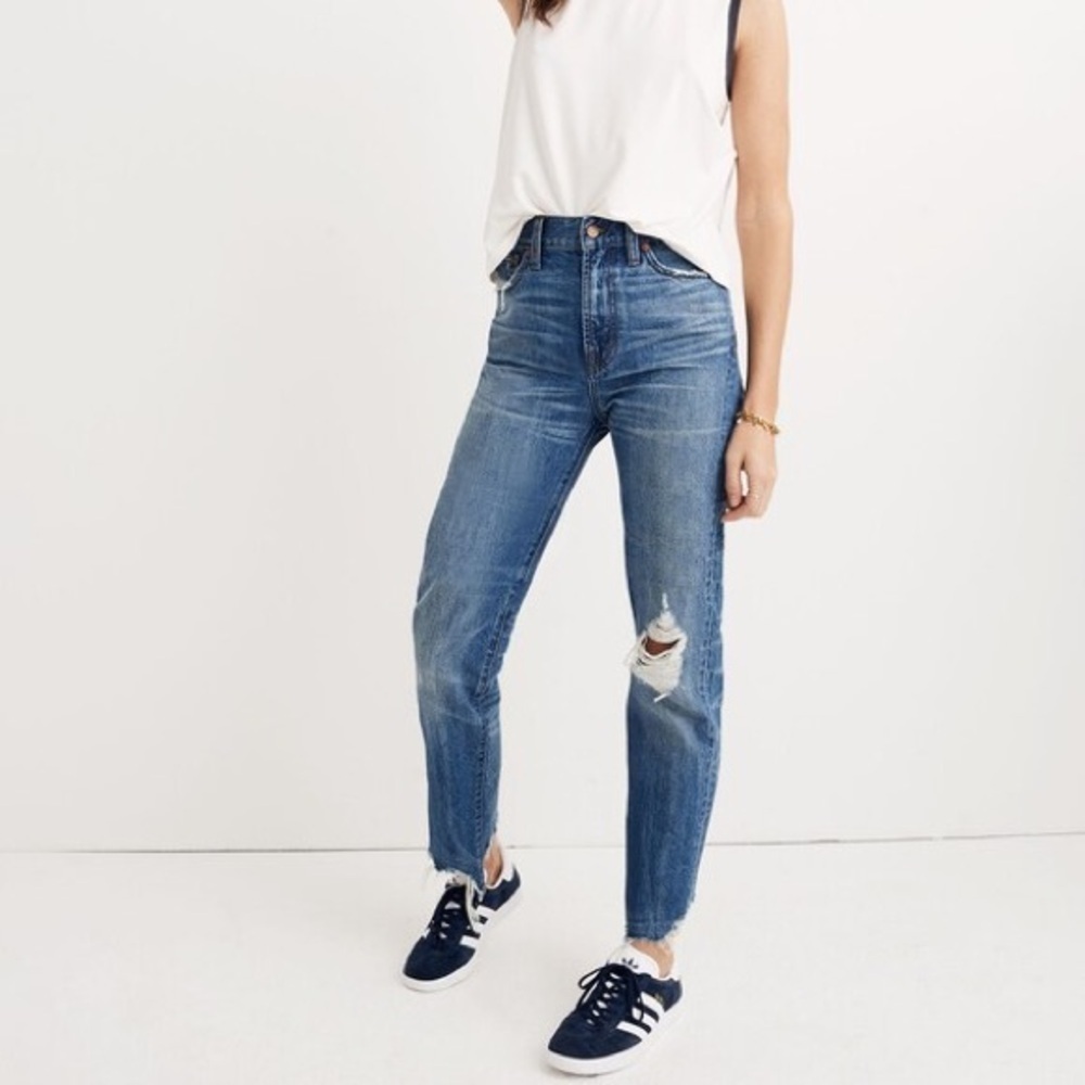 Madewell The Perfect Summer Jean: Destructed Edition Robinson Wash 28 Distressed